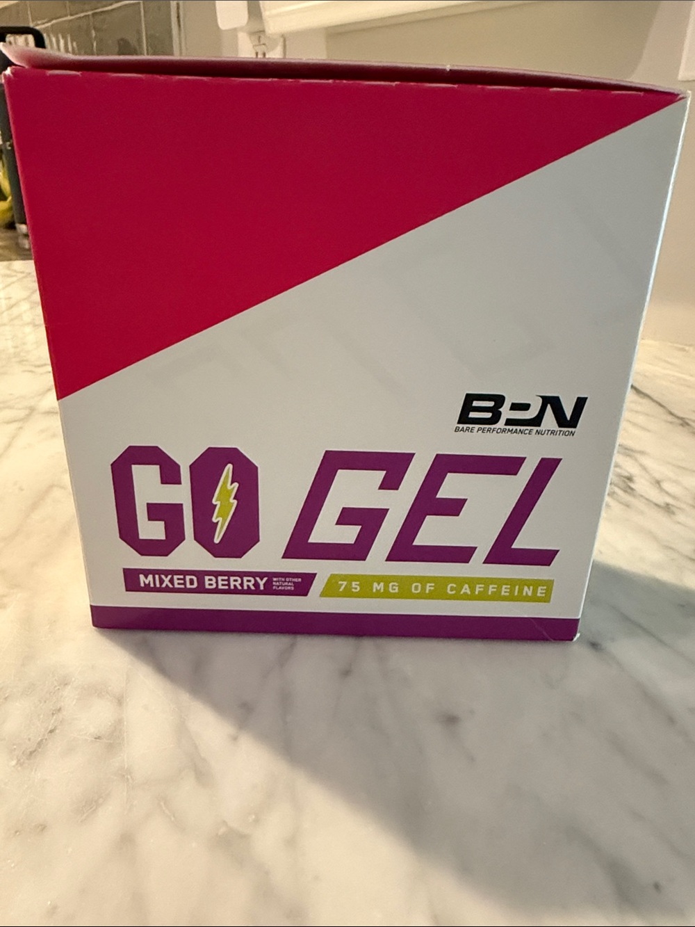 NWT Sealed box Bare Performance Nutrition GO GEL - Mixed Berry (Pink/White)